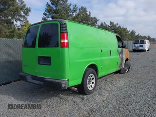 2009 Chevrolet Express Cargo Van with VIN 1GCFG15XX91110756, listed as a IAAI auction lot 41556340 with 1 mi miles. Bid and sale history available at carsss.com. Image 4.