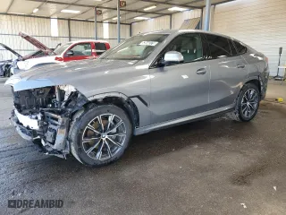 2025 BMW X6 xDrive40i with VIN 5UX33EX06S9X36591, listed as a Copart auction lot 53848375 with 20,746 mi miles and Clean Title. Bid and sale history available at carsss.com. Image 1.