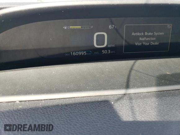 2020 Toyota Prius LE with VIN JTDL9RFU2L3015992, listed as a Copart auction lot 52042125 with 160,995 mi miles and Clean Title. Bid and sale history available at DreamBid. Image 9.