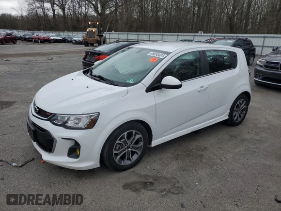 2018 Chevrolet Sonic LT z VIN 1G1JD6SB8J4112882, wystawiony jako Copart lot #50329714 z przebiegiem 92 192 mil mil oraz Szkoda całkowita • Salvage title. Historia ofert i sprzedaży dostępna na DreamBid. Obrazek 1.