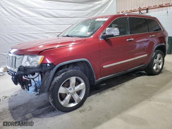 2012 Jeep Grand Cherokee Overland with VIN 1C4RJFCT8CC171384, listed as a Copart auction lot 48164355 with 213,848 mi miles and Salvage Title. Bid and sale history available at carsss.com. Image 1.