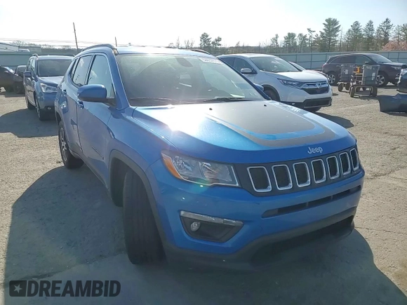 2019 Jeep Compass Latitude with VIN 3C4NJCBB2KT844341, listed as a Copart auction lot 53052675 with 59,709 mi miles and Salvage Title. Bid and sale history available at carsss.com. Image 12.
