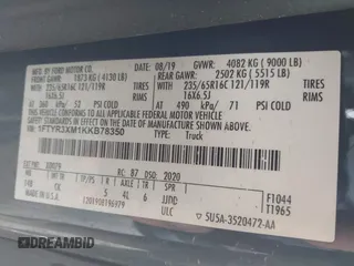 2019 Ford Transit с VIN 1FTYR3XM1KKB78350, выставлен на аукционе IAAI как лот 41958157 с пробегом 82 124 миль миль и . История ставок и продаж доступна на DreamBid. Изображение 9.