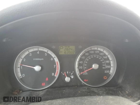 2009 Hyundai Accent Man L with VIN KMHCN35C39U129726, listed as a Copart auction lot 46670615 with 163,922 mi miles and Clean Title. Bid and sale history available at carsss.com. Image 9.