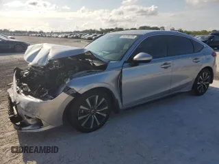 2024 Honda Civic EX-L z VIN 19XFL1H73RE004153, wystawiony jako Copart lot #56208225 z przebiegiem 23 962 mil mil oraz Szkoda całkowita • Salvage title. Historia ofert i sprzedaży dostępna na DreamBid. Obrazek 1.