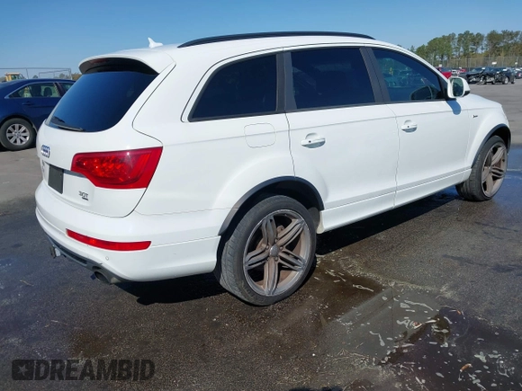2015 Audi Q7 3.0T S line Prestige with VIN WA1DGAFE5FD020651, listed as a IAAI auction lot 41863003 with 167,938 mi miles. Bid and sale history available at carsss.com. Image 4.