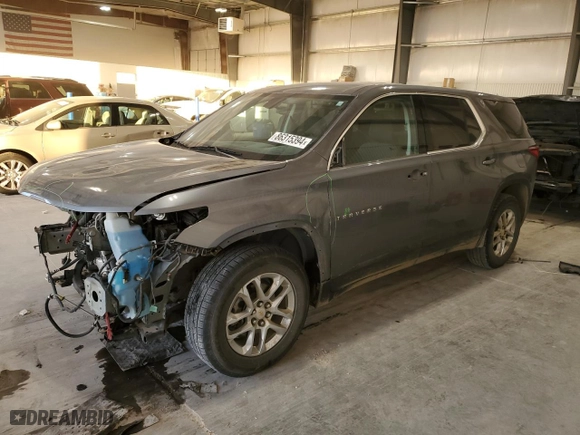 2021 Chevrolet Traverse LS with VIN 1GNEVFKW5MJ140922, listed as a Copart auction lot 86315394 with 0 mi miles and Salvage Title. Bid and sale history available at carsss.com. Image 1.
