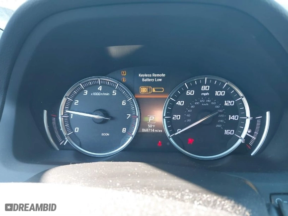 2020 Acura TLX with VIN 19UUB1F35LA015743, listed as a IAAI auction lot 41468945 with 68,714 mi miles. Bid and sale history available at carsss.com. Image 7.