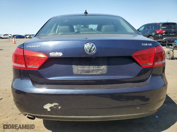 2015 Volkswagen Passat 1.8T Sport with VIN 1VWBT7A34FC012674, listed as a Copart auction lot 53389945 with 261,156 mi miles and Salvage Title. Bid and sale history available at carsss.com. Image 6.