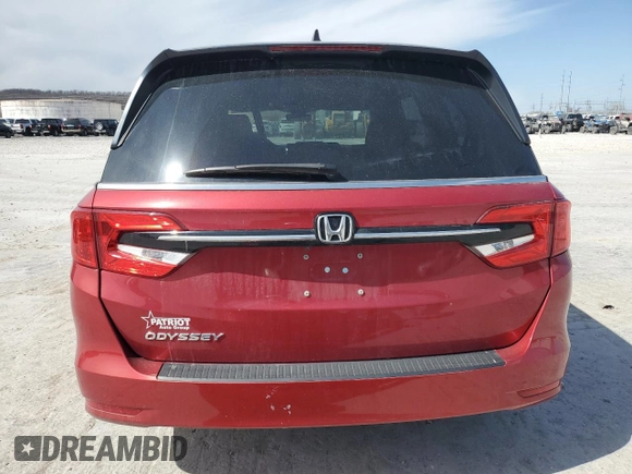 2023 Honda Odyssey EX-L with VIN 5FNRL6H62PB013130, listed as a Copart auction lot 48865155 with 45,152 mi miles and Salvage Title. Bid and sale history available at carsss.com. Image 6.