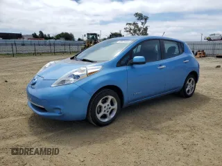 2013 Nissan LEAF SV with VIN 1N4AZ0CP5DC408166, listed as a Copart auction lot 59425695 with 64,857 mi miles and Salvage title. Bid and sale history available at DreamBid. Image 1.