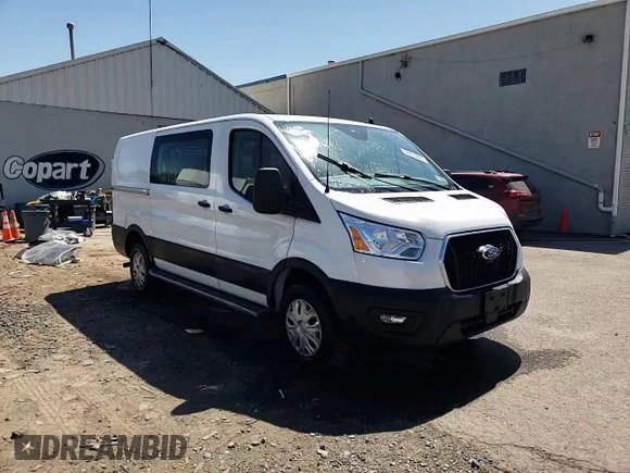 2021 Ford Transit Cargo with VIN 1FTBR1Y86MKA70224, listed as a Copart auction lot 54850495 with 42,101 mi miles and Salvage title. Bid and sale history available at DreamBid. Image 15.