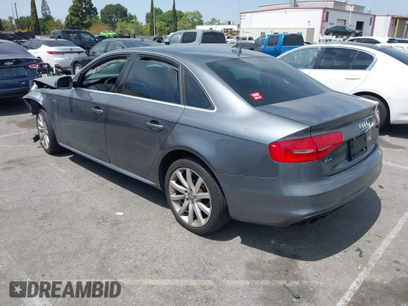 2014 Audi A4 Premium with VIN WAUAFAFL0EN045957, listed as a IAAI auction lot 42032316 with 1 mi miles. Bid and sale history available at carsss.com. Image 3.