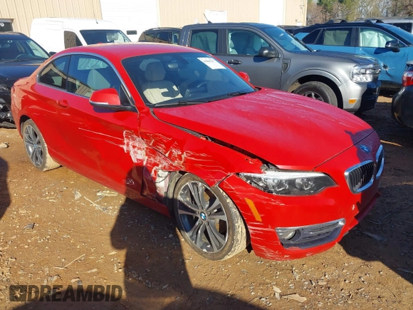 2018 BMW 2 Series 230i xDrive with VIN WBA2J3C56JVD48713, listed as a IAAI auction lot 41861277 with 103,706 mi miles and . Bid and sale history available at carsss.com. Image 1.