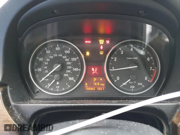 2013 BMW 3 Series 328i with VIN WBAKE3C54DE771778, listed as a Copart auction lot 65332544 with 103,945 mi miles and Salvage Title. Bid and sale history available at carsss.com. Image 9.