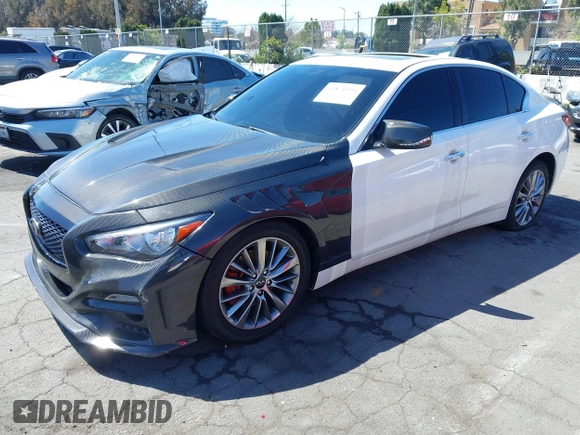 2019 Infiniti Q50 Signature Edition with VIN JN1EV7AP4KM540378, listed as a IAAI auction lot 41871999 with 120,990 mi miles and . Bid and sale history available at carsss.com. Image 17.