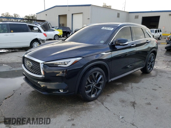 2019 Infiniti QX50 LUXE with VIN 3PCAJ5M1XKF114903, listed as a Copart auction lot 39290143 with 48,778 mi miles. Bid and sale history available at carsss.com. Image 1.