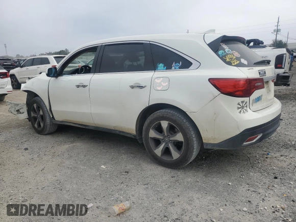 2016 Acura MDX with VIN 5FRYD3H23GB011065, listed as a Copart auction lot 45081775 with 161,071 mi miles and Salvage Title. Bid and sale history available at carsss.com. Image 2.