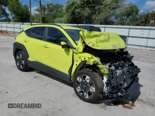 2024 Hyundai Kona SEL with VIN KM8HB3AB4RU140052, listed as a Copart auction lot 67020664 with 6,448 mi miles and Salvage Title. Bid and sale history available at carsss.com. Image 4.