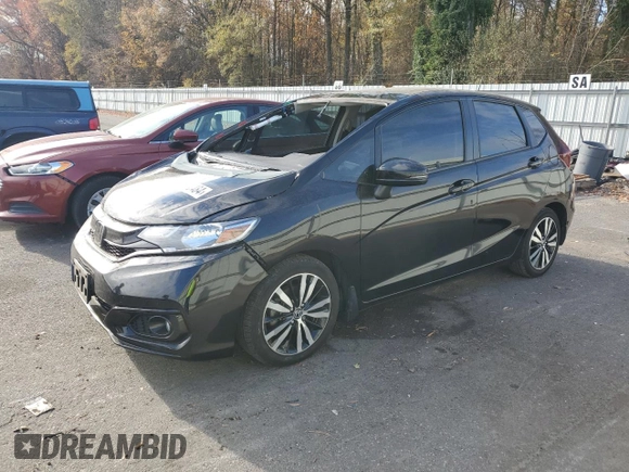 2018 Honda Fit EX-L with VIN 3HGGK5H93JM712611, listed as a Copart auction lot 76383484 with 125,072 mi miles and Salvage Title. Bid and sale history available at carsss.com. Image 1.