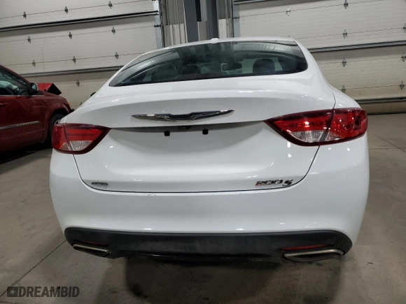 2015 Chrysler 200 S with VIN 1C3CCCDG1FN636665, listed as a Copart auction lot 50045655 with 110,905 mi miles and Salvage Title. Bid and sale history available at carsss.com. Image 6.