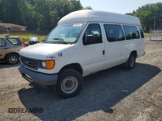 2007 Ford Econoline Cargo Commercial with VIN 1FTNS24W67DB44004, listed as a Copart auction lot 59058654 with 232,452 mi miles and Salvage Title. Bid and sale history available at carsss.com. Image 1.