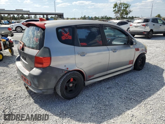 2007 Honda Fit Sport with VIN JHMGD38657S049544, listed as a Copart auction lot 50699175 with 188,830 mi miles and Salvage Title. Bid and sale history available at carsss.com. Image 3.