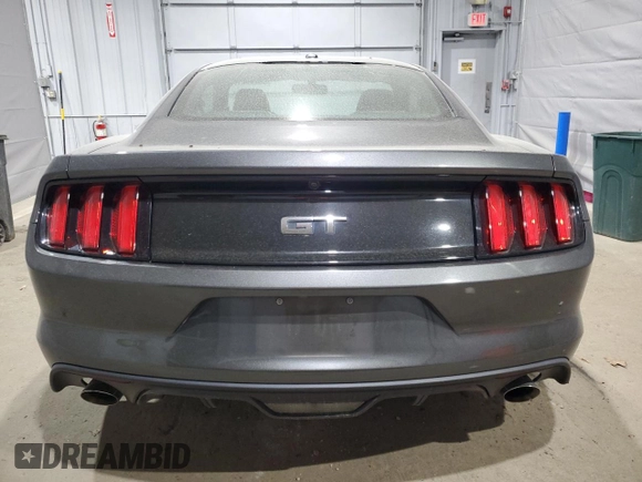 2017 Ford Mustang GT with VIN 1FA6P8CF5H5335019, listed as a Copart auction lot 55228215 with 38,550 mi miles and Salvage title. Bid and sale history available at DreamBid. Image 6.