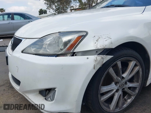 2007 Lexus IS with VIN JTHBK262072030183, listed as a IAAI auction lot 42136154 with 161,916 mi miles. Bid and sale history available at carsss.com. Image 6.