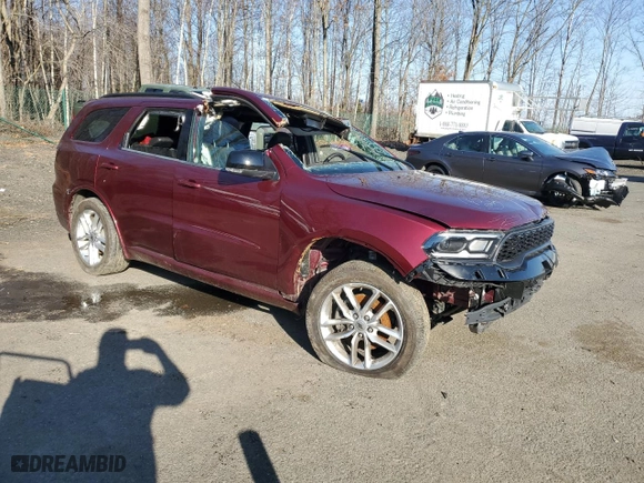 2023 Dodge Durango GT Premium with VIN 1C4RDHDG9PC596381, listed as a Copart auction lot 44369684 with 22,669 mi miles and Salvage Title. Bid and sale history available at carsss.com. Image 4.