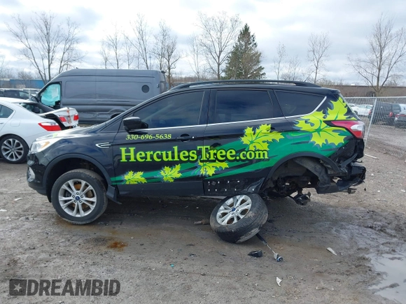 2018 Ford Escape SEL with VIN 1FMCU9HD2JUD30385, listed as a IAAI auction lot 41919203 with 160,868 mi miles. Bid and sale history available at carsss.com. Image 14.