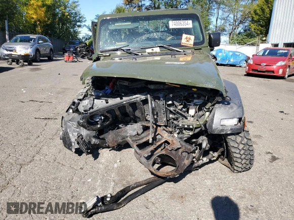 2023 Jeep Wrangler Willys z VIN 1C4HJXAG6PW546281, wystawiony jako Copart lot #74006354 z przebiegiem 21 417 mil mil oraz Szkoda całkowita • Salvage title. Historia ofert i sprzedaży dostępna na DreamBid. Obrazek 5.