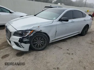 2020 Genesis G80 Sport with VIN KMTFN4JB5LU334638, listed as a Copart auction lot 85529724 with 89,612 mi miles and Salvage title. Bid and sale history available at DreamBid. Image 1.
