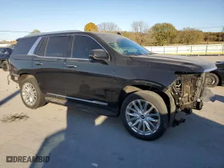 2021 Cadillac Escalade RWD Premium Luxury with VIN 1GYS3BKL9MR465911, listed as a Copart auction lot 76889764 with 19,446 mi miles and Salvage Title. Bid and sale history available at carsss.com. Image 4.