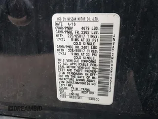 2016 Nissan Rogue SV with VIN JN8AT2MV0GW130143, listed as a IAAI auction lot 42151689 with 187,703 mi miles and . Bid and sale history available at DreamBid. Image 9.