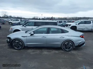 2024 Hyundai Sonata SEL with VIN KMHL14JA0RA359490, listed as a IAAI auction lot 41121024 with 7,310 mi miles. Bid and sale history available at carsss.com. Image 14.
