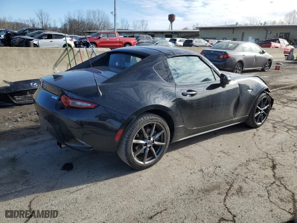 2018 Mazda MX-5 Miata RF Grand Touring with VIN JM1NDAM73J0206129, listed as a Copart auction lot 43006055 with 97,641 mi miles and Salvage Title. Bid and sale history available at carsss.com. Image 3.