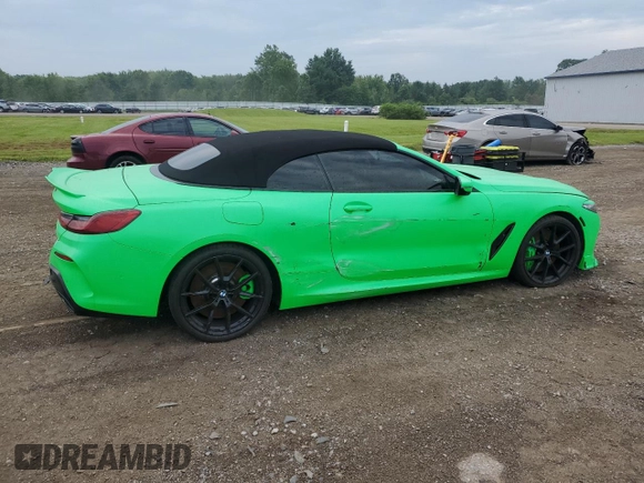 2020 BMW 8 Series z VIN WBAFY4C03LCE17539, wystawiony jako Copart lot #64737445 z przebiegiem 24 919 mil mil oraz Szkoda całkowita • Salvage title. Historia ofert i sprzedaży dostępna na DreamBid. Obrazek 3.