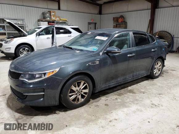 2016 Kia Optima LX with VIN 5XXGT4L38GG019021, listed as a Copart auction lot 42590785 with 94,728 mi miles and Salvage Title. Bid and sale history available at DreamBid. Image 1.