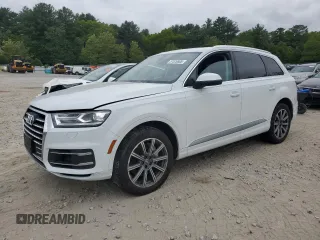 2018 Audi Q7 Premium Plus z VIN WA1LAAF75JD035061, wystawiony jako Copart lot #57526805 z przebiegiem 82 477 mil mil oraz Szkody całkowita. Historia ofert i sprzedaży dostępna na DreamBid. Obrazek 1.