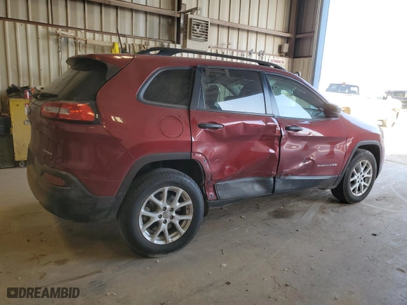2016 Jeep Cherokee Sport with VIN 1C4PJMAB8GW278042, listed as a Copart auction lot 49673035 with 97,635 mi miles and Salvage Title. Bid and sale history available at carsss.com. Image 3.