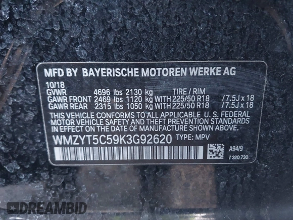 2019 MINI Countryman Cooper S z VIN WMZYT5C59K3G92620, wystawiony jako IAAI lot #41481981 z przebiegiem 51 904 mil mil oraz . Historia ofert i sprzedaży dostępna na DreamBid. Obrazek 9.