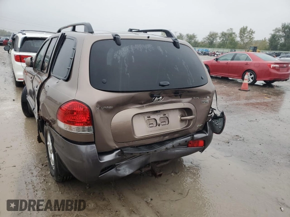 2005 Hyundai Santa Fe GLS with VIN KM8SC73EX5U001216, listed as a Copart auction lot 72630284 with 0 mi miles and Salvage Title. Bid and sale history available at carsss.com. Image 6.