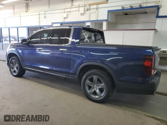 2022 Honda Ridgeline RTL-E with VIN 5FPYK3F72NB039076, listed as a Copart auction lot 53978815 with 55,828 mi miles and Salvage Title. Bid and sale history available at DreamBid. Image 2.