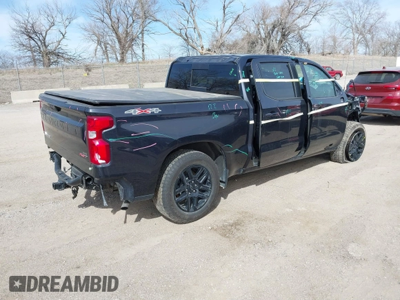 2024 Chevrolet Silverado 1500 RST with VIN 1GCUDEED2RZ103749, listed as a IAAI auction lot 41734937 with 23,013 mi miles. Bid and sale history available at carsss.com. Image 4.