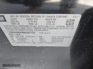 2017 GMC Terrain SLE with VIN 2GKALNEK4H6307178, listed as a IAAI auction lot 41712567 with 98,899 mi miles. Bid and sale history available at carsss.com. Image 9.