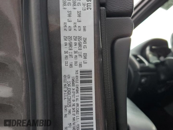 2020 Jeep Grand Cherokee Laredo E с VIN 1C4RJEAG8LC203525, выставлен на аукционе Copart как лот 60156885 с пробегом 60 700 миль миль и Чистый • Clean title. История ставок и продаж доступна на DreamBid. Изображение 13.