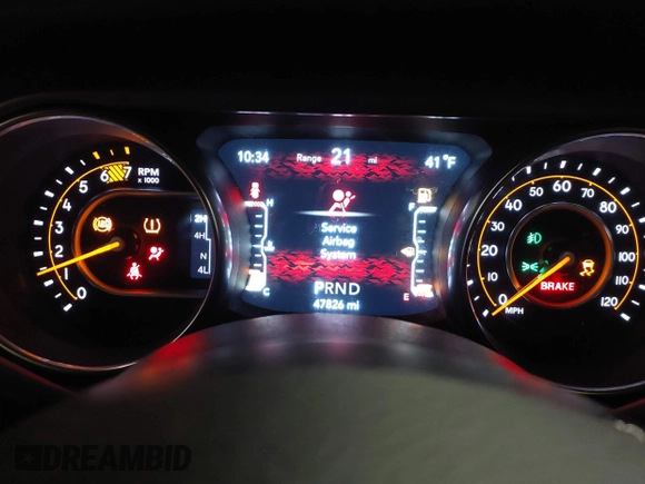 2021 Jeep Wrangler Unlimited Sport S with VIN 1C4HJXDN8MW744768, listed as a IAAI auction lot 41894327 with 47,826 mi miles and . Bid and sale history available at DreamBid. Image 7.