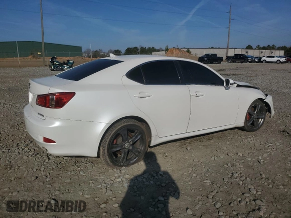 2013 Lexus IS 250 with VIN JTHBF5C27D5185429, listed as a Copart auction lot 43960165 with 153,616 mi miles and Salvage Title. Bid and sale history available at DreamBid. Image 3.