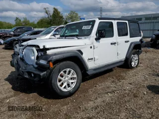 2023 Jeep Wrangler Sport S with VIN 1C4HJXDNXPW617637, listed as a Copart auction lot 58724555 with 15,811 mi miles and Salvage title. Bid and sale history available at DreamBid. Image 1.